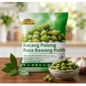 GAIN YUM KACANG POLONG RASA BAWANG PUTIH 15GR